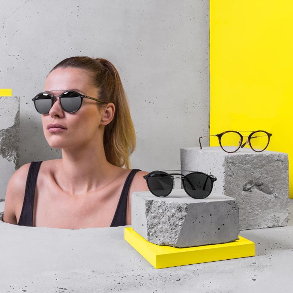 round titanium ray ban